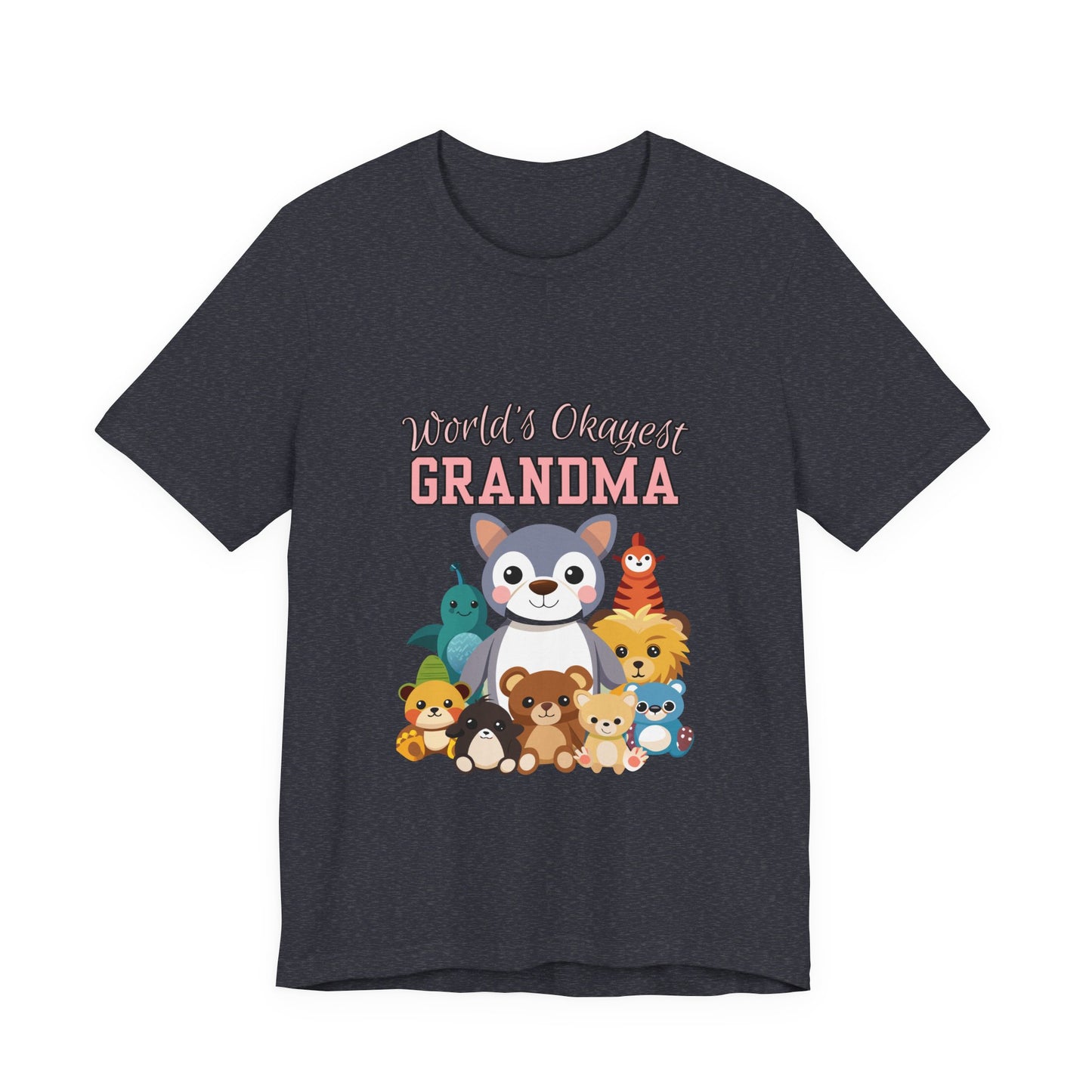 World's Okayest Grandma Tee, Cute Grandma Shirt, Animal Lover Gift, Funny Gift for Grandparents, Mother's Day Gift