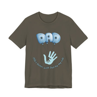 Dad Balloon Tee, Father’s Day Gift, Unisex T-Shirt, Birthday Present, Love for Dad, Family Celebration Apparel