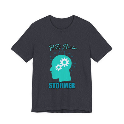 HD Brain Stormer Tee, Funny Unisex T-Shirt, Gift for Tech Lovers, Unique Geeky Apparel, Casual Brainstorming Shirt