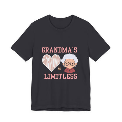 Grandma's Limitless Love Unisex Tee, Cute Grandmother Gift, Family Reunion Shirt, Mother's Day Tee, Comfortable Everyday Wear, [...]