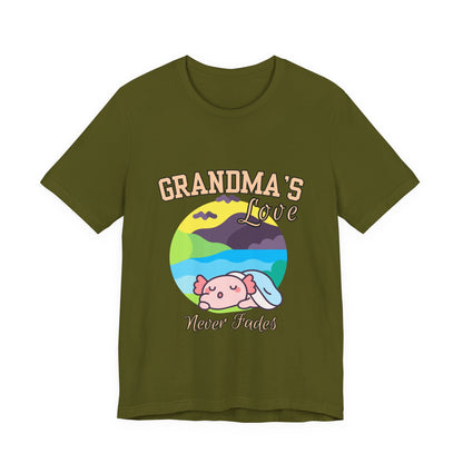 Grandma's Love Unisex Jersey Tee, Cute Gift for Grandma, Birthday Gift, Family Reunion, Comfortable Casual Tee, Heartwarming Apparel