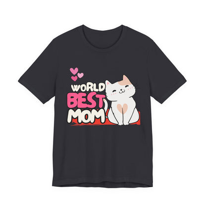 World's Best Mom Kitty Cat Tee, Unisex T-Shirt for Cat Lovers, Mother's Day Gift, Casual Wear, Kids and Moms Matching Shirts, Cute Pet Lover [...]