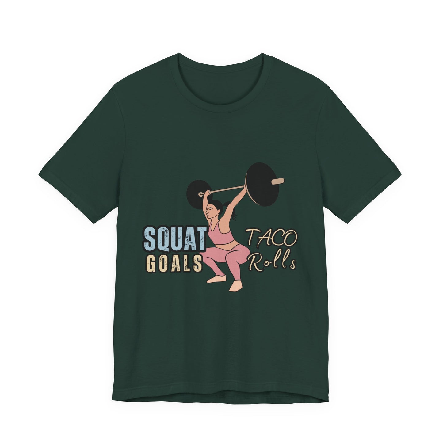 Squat Goals Unisex Jersey Tee, Funny Workout Shirt, Fitness Gift, Gym Apparel, Weightlifting Top, Motivational Tee