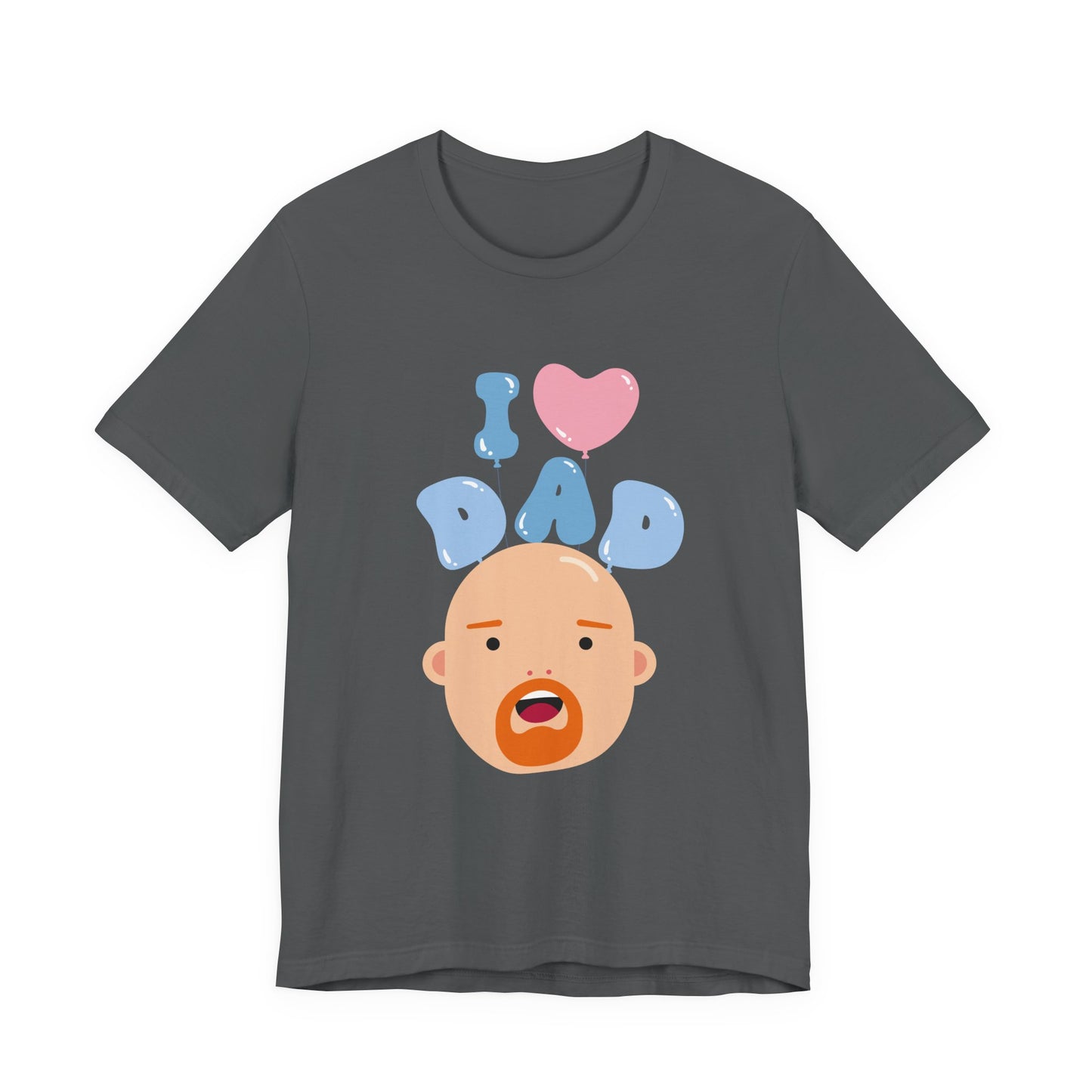 I Love Dad Tee - Perfect Gift for Father's Day, Dad's Birthday, Family Gatherings, Casual Wear, Unisex Jersey Short Sleeve Shirt