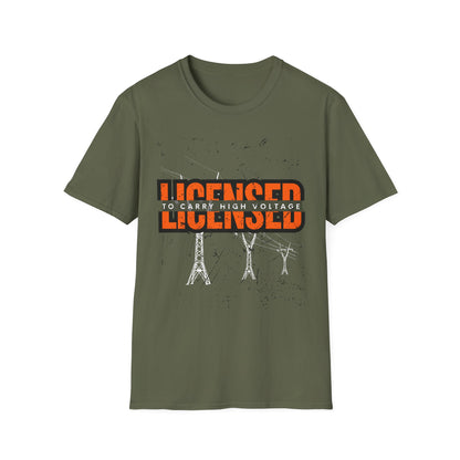 Licensed Electrician Unisex T-Shirt, Casual Wear, Gift for Birthdays, Trendy Electrician Gift, Tradesperson shirt