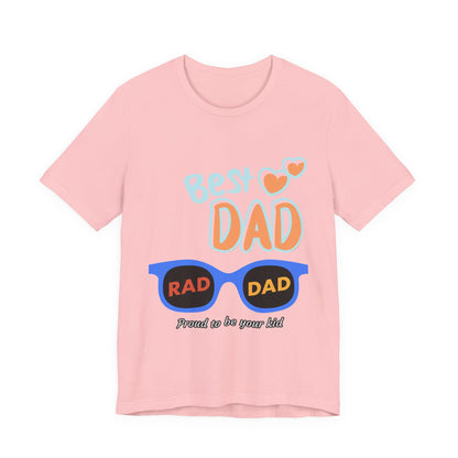 Best Dad Jersey Tee, Unisex T-Shirt, Father's Day Gift, Dad Humor Tee, Sunglasses Design Shirt, Proud to be Your Kid