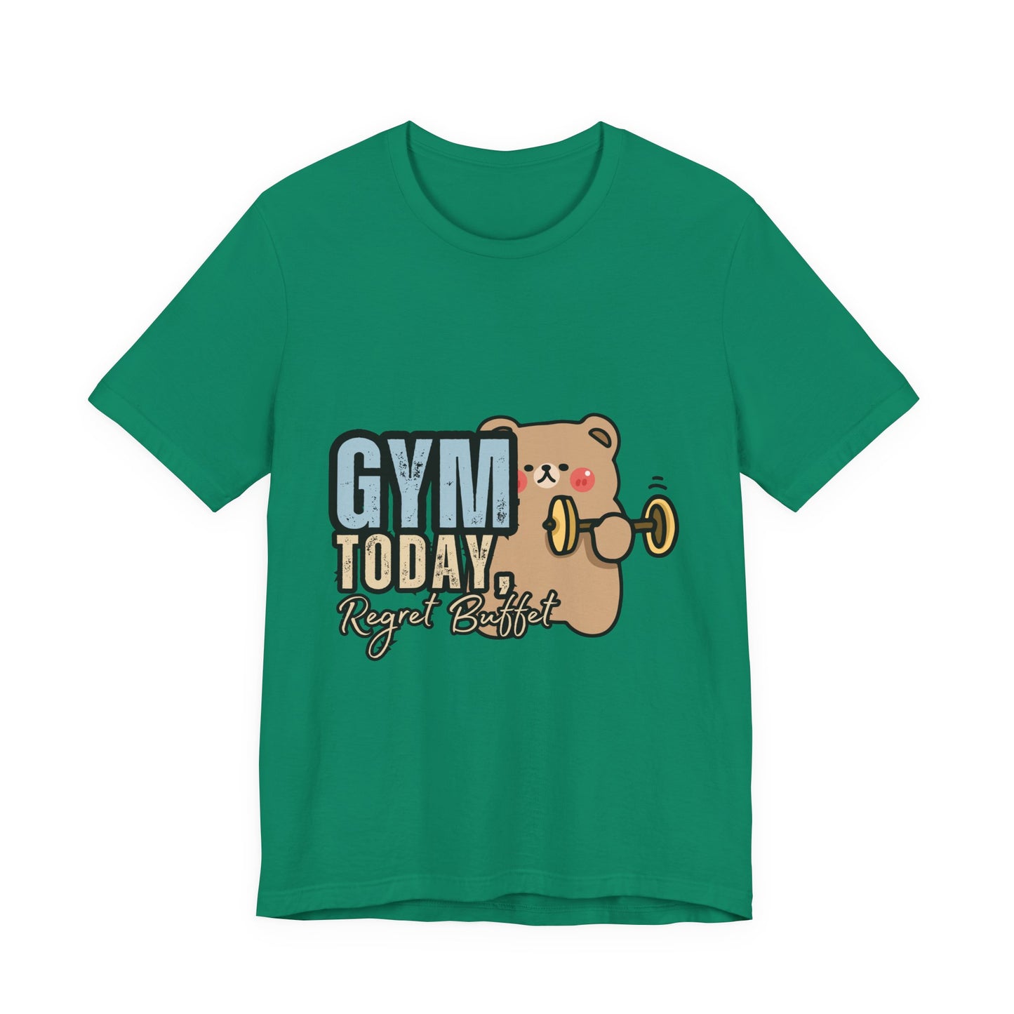 Adorable Gym Bear Unisex Tee - Perfect for Fitness Lovers, Cute Workout Shirt, Gift for Exercise Enthusiasts, Casual Wear, Fun Gym Apparel
