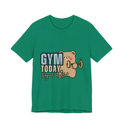 Adorable Gym Bear Unisex Tee - Perfect for Fitness Lovers, Cute Workout Shirt, Gift for Exercise Enthusiasts, Casual Wear, Fun Gym Apparel