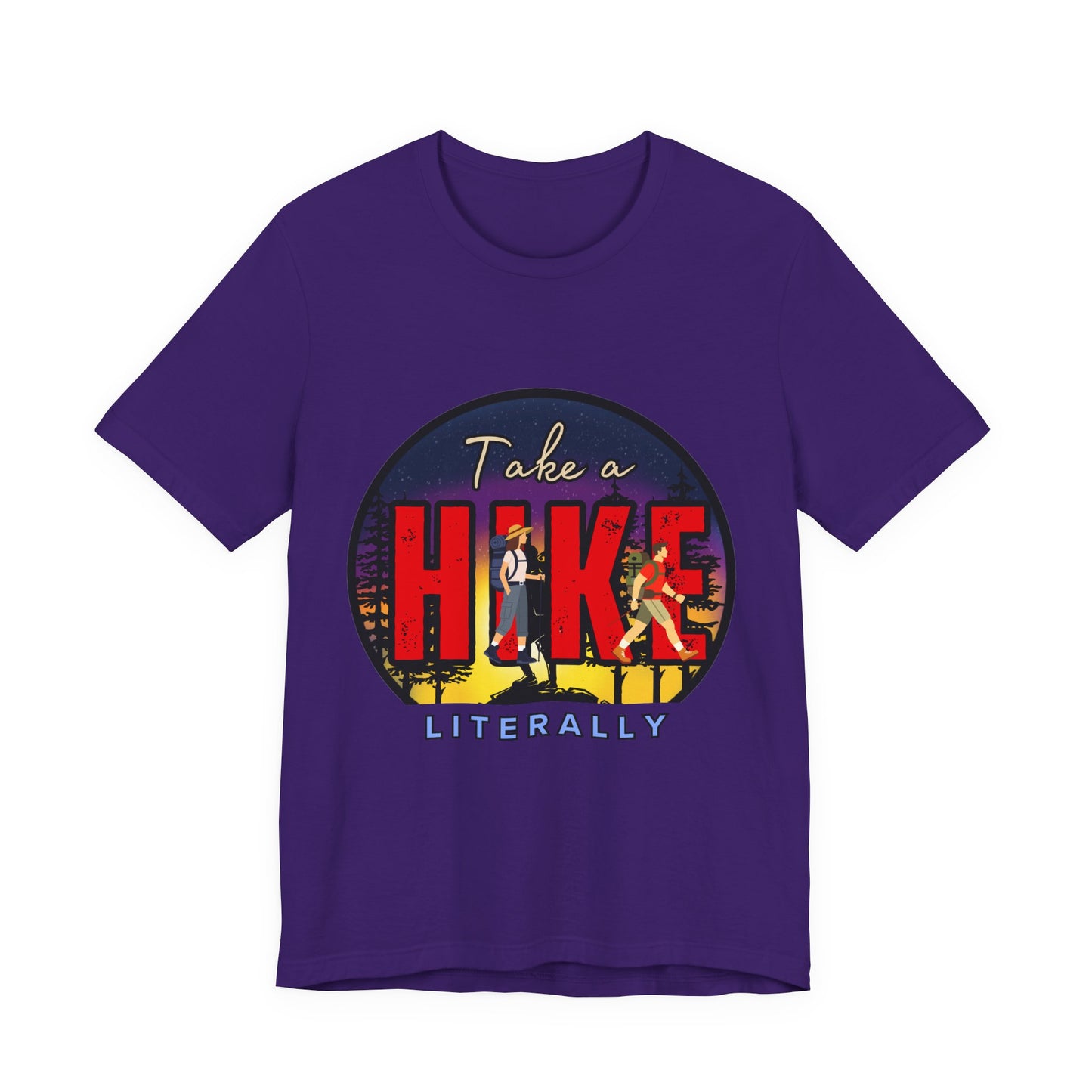 Funny Hiking Tee - Take a Hike Literally, Outdoor Adventure Shirt, Gift for Hikers, Summer Casual Wear, Unisex Jersey Tee
