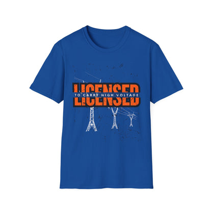 Licensed Electrician Unisex T-Shirt, Casual Wear, Gift for Birthdays, Trendy Electrician Gift, Tradesperson shirt