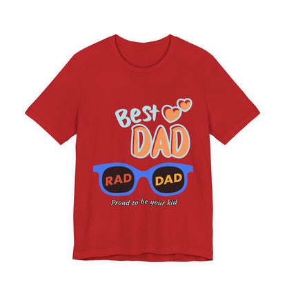 Best Dad Jersey Tee, Unisex T-Shirt, Father's Day Gift, Dad Humor Tee, Sunglasses Design Shirt, Proud to be Your Kid