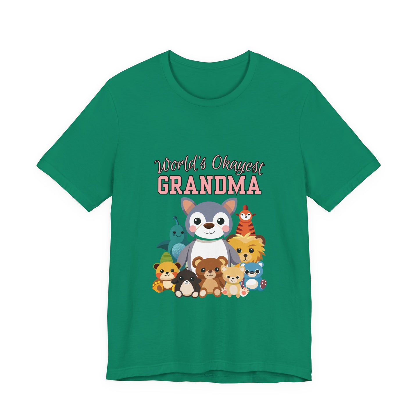 World's Okayest Grandma Tee, Cute Grandma Shirt, Animal Lover Gift, Funny Gift for Grandparents, Mother's Day Gift