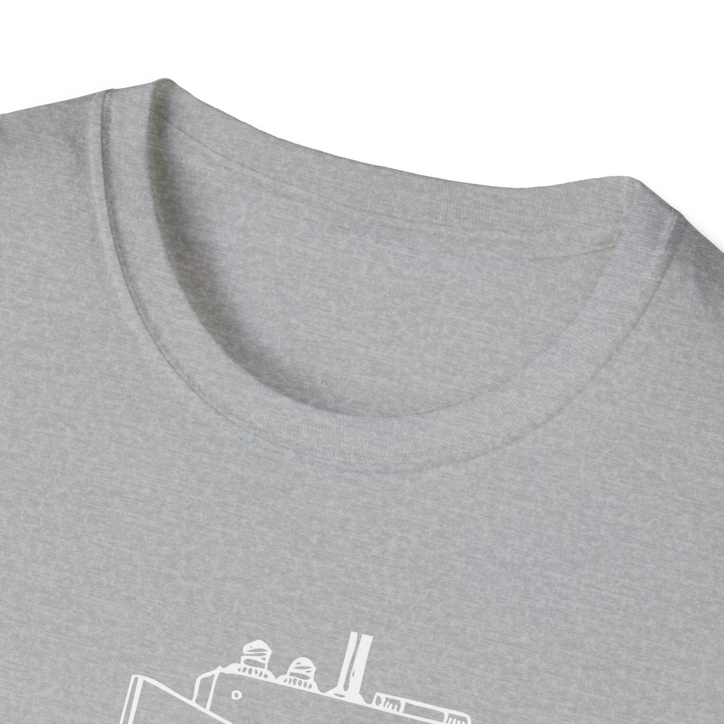 Coffee First Circuits Panel Second Unisex Softstyle T-Shirt | Electrician Shirt | Electrician T-Shirt | Electrician Gift