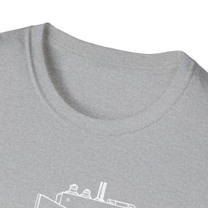 Coffee First Circuits Panel Second Unisex Softstyle T-Shirt | Electrician Shirt | Electrician T-Shirt | Electrician Gift