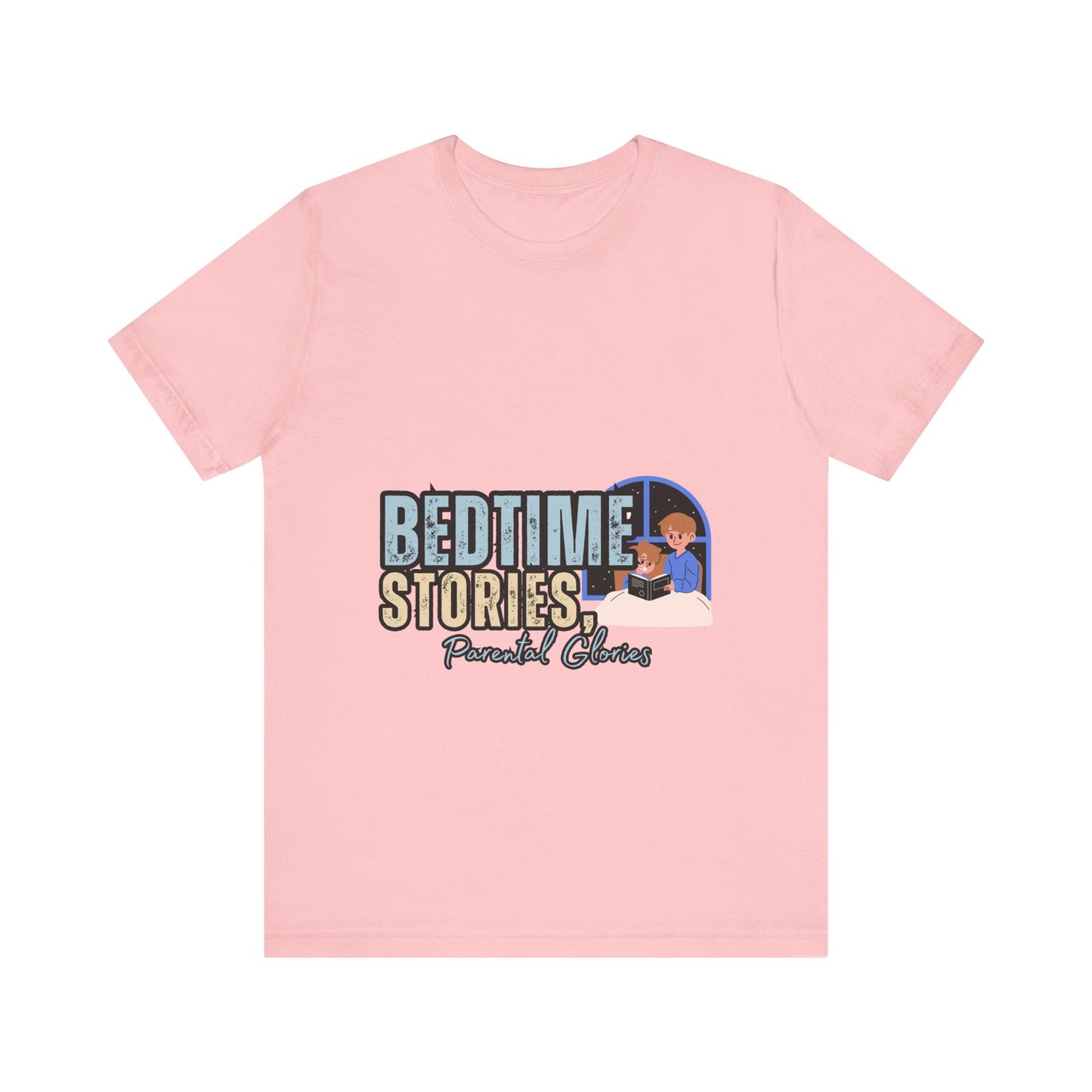 Bedtime Stories Unisex Tee, Cozy Sleep Shirt, Gift for Parents, Family Storytime T-shirt, Book Lovers Apparel