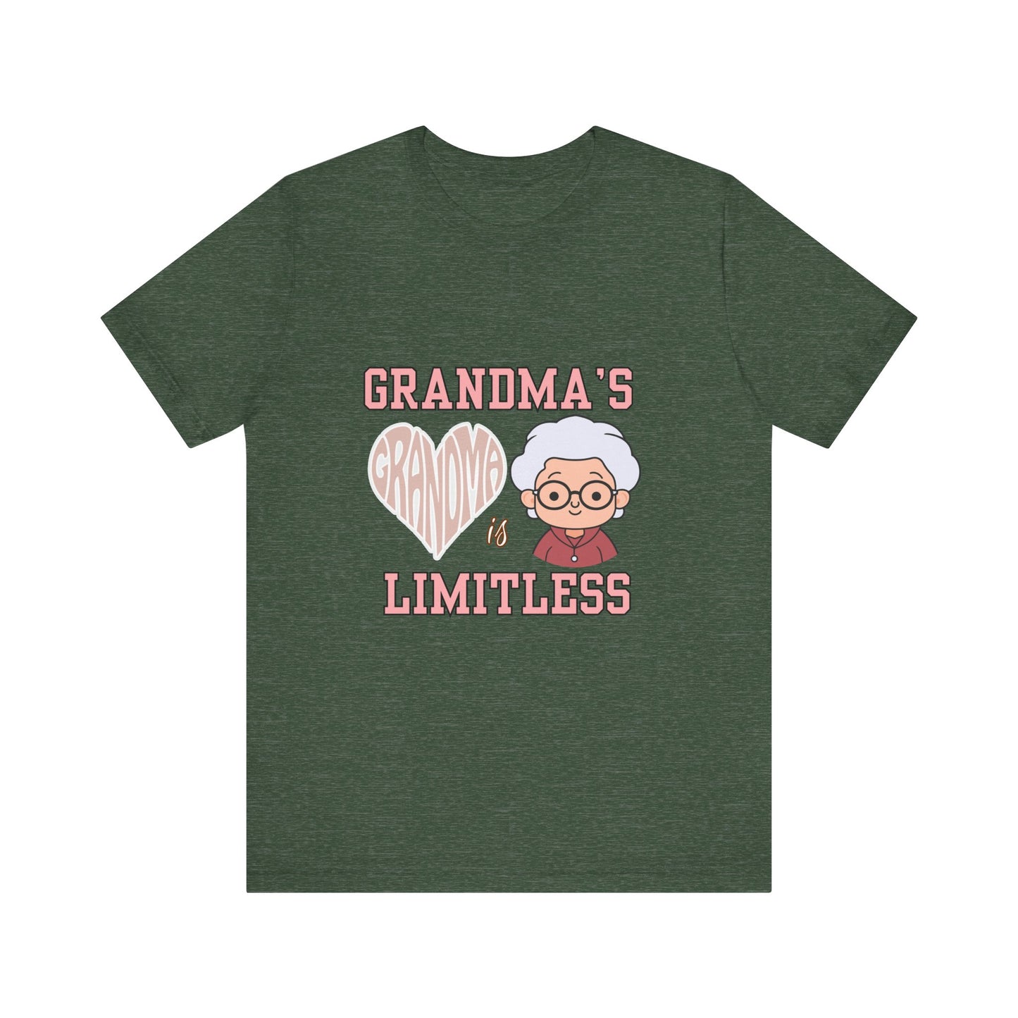 Grandma's Limitless Love Unisex Tee, Cute Grandmother Gift, Family Reunion Shirt, Mother's Day Tee, Comfortable Everyday Wear, [...]