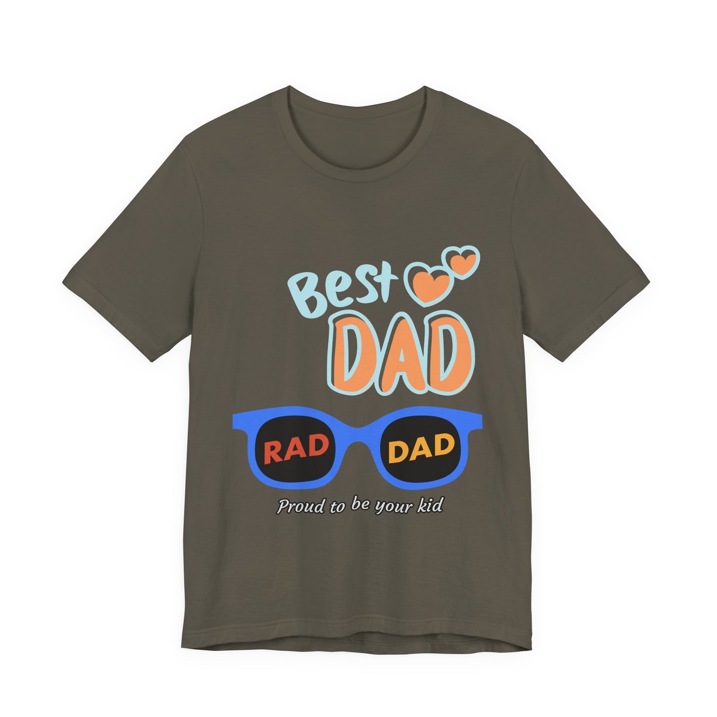 Best Dad Jersey Tee, Unisex T-Shirt, Father's Day Gift, Dad Humor Tee, Sunglasses Design Shirt, Proud to be Your Kid