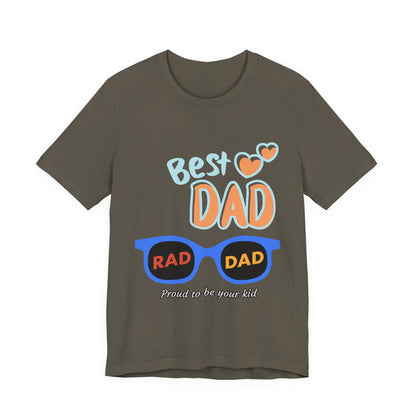 Best Dad Jersey Tee, Unisex T-Shirt, Father's Day Gift, Dad Humor Tee, Sunglasses Design Shirt, Proud to be Your Kid