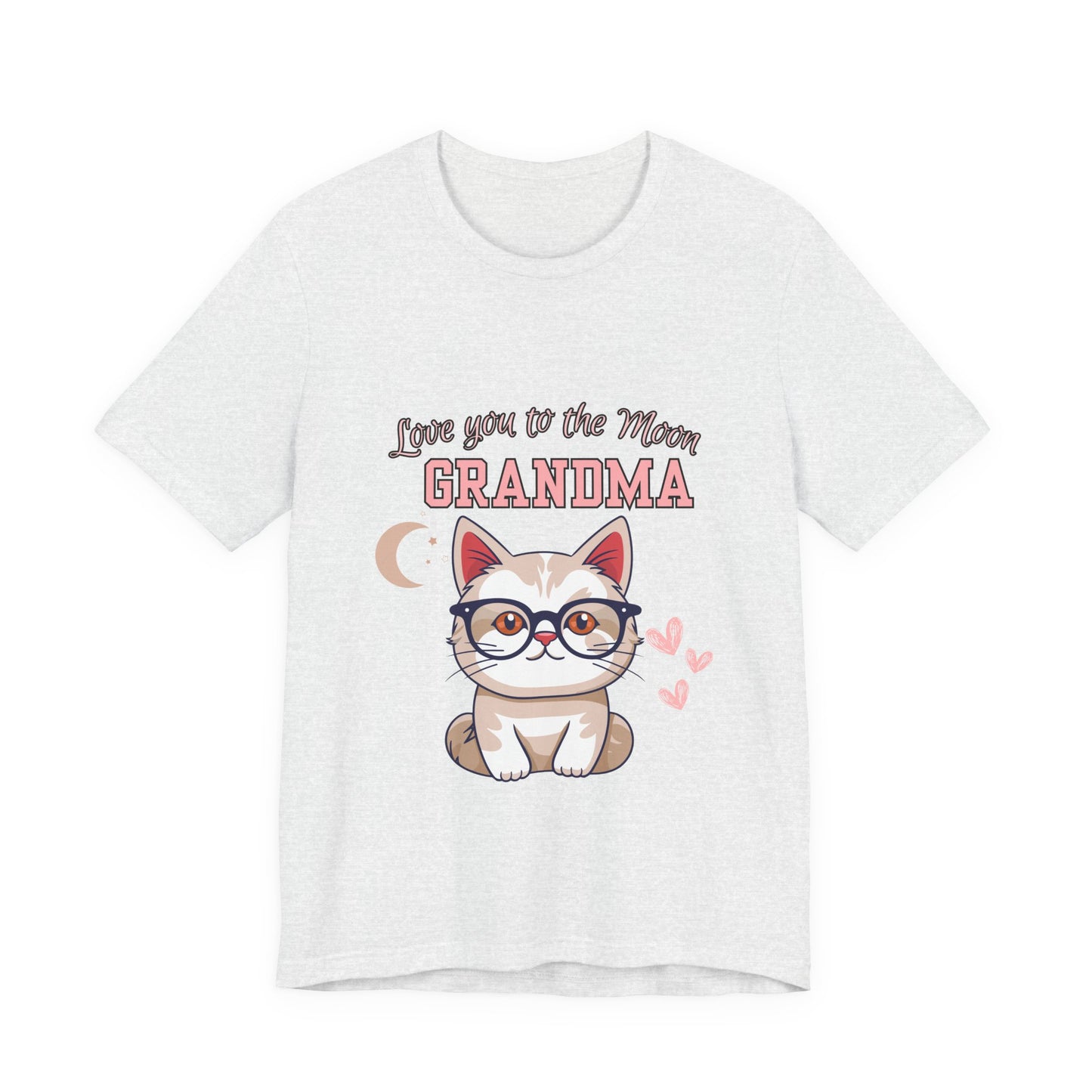 Love You to the Moon Grandma Cat Tee, Cute Cat Shirt, Gift for Grandma, Birthday Tee, Grandparent Gift, Funny Cat T-Shirt