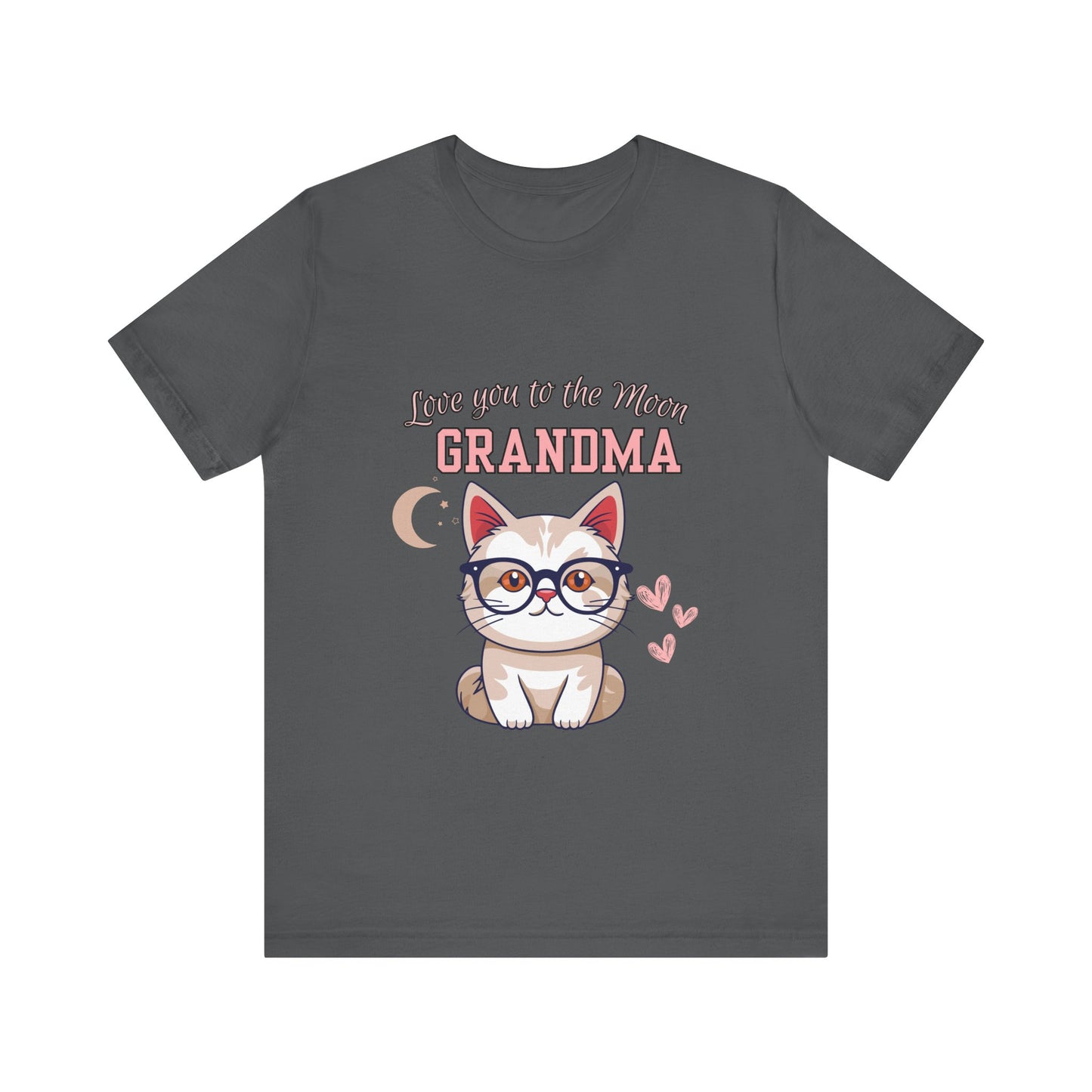 Love You to the Moon Grandma Cat Tee, Cute Cat Shirt, Gift for Grandma, Birthday Tee, Grandparent Gift, Funny Cat T-Shirt