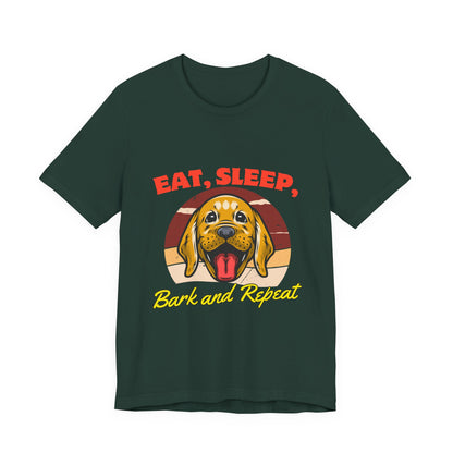 Dog Lover's Eat, Sleep, Bark Tee | Funny Pet T-Shirt, Gift for Dog Owners, Cute Canine Apparel, Dog Mom Shirt, Animal Lover Tops