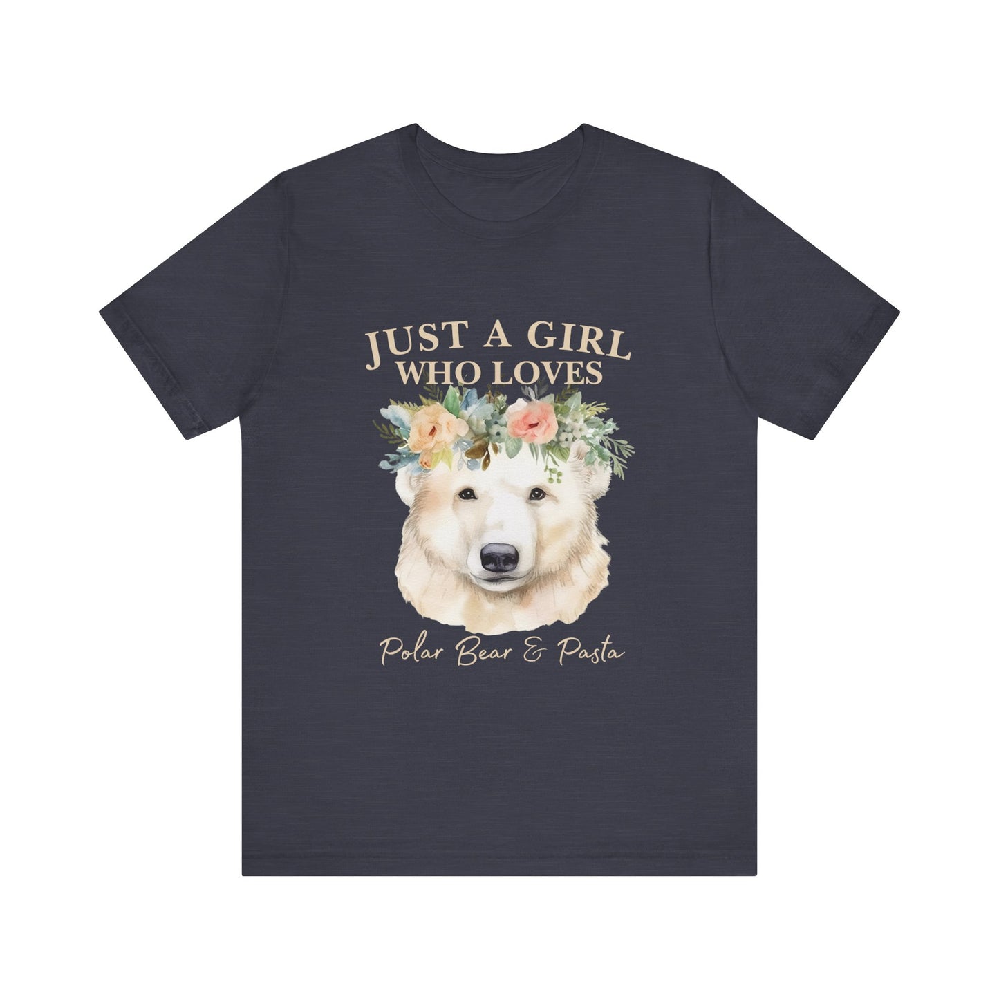 Just a Girl Who Loves Polar Bears Tee, Cute Animal Lover Gift, Nature Tee, Casual Wear, Eco-friendly Shirt, Pet Lover Apparel