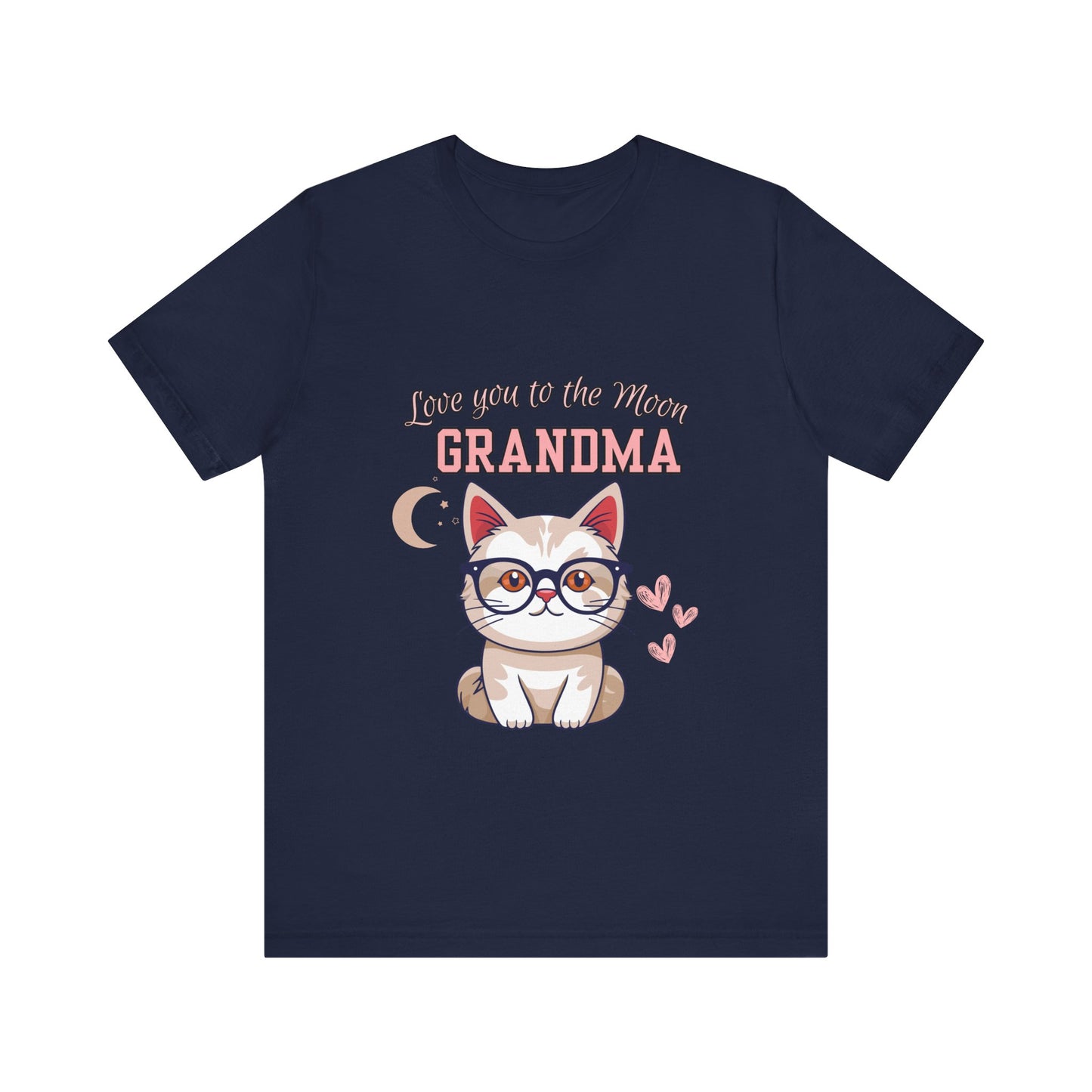 Love You to the Moon Grandma Cat Tee, Cute Cat Shirt, Gift for Grandma, Birthday Tee, Grandparent Gift, Funny Cat T-Shirt