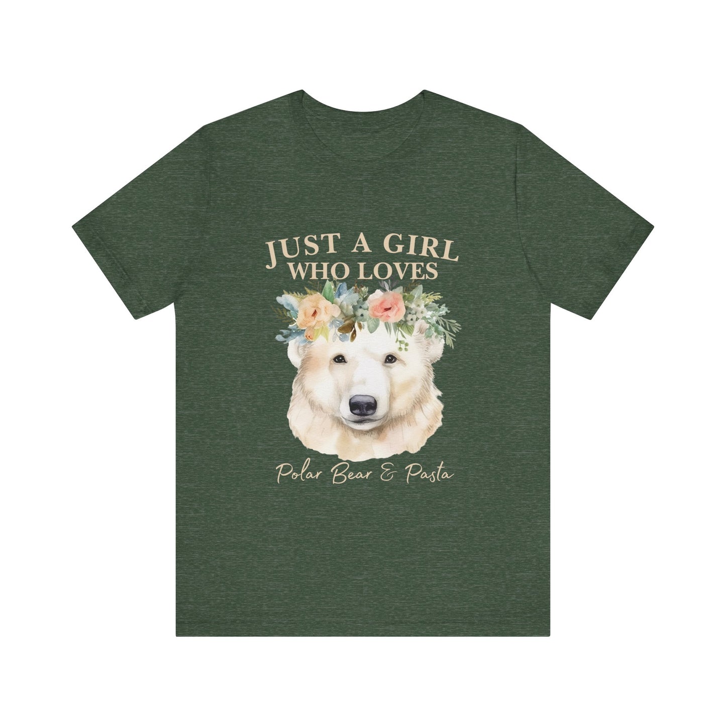 Just a Girl Who Loves Polar Bears Tee, Cute Animal Lover Gift, Nature Tee, Casual Wear, Eco-friendly Shirt, Pet Lover Apparel