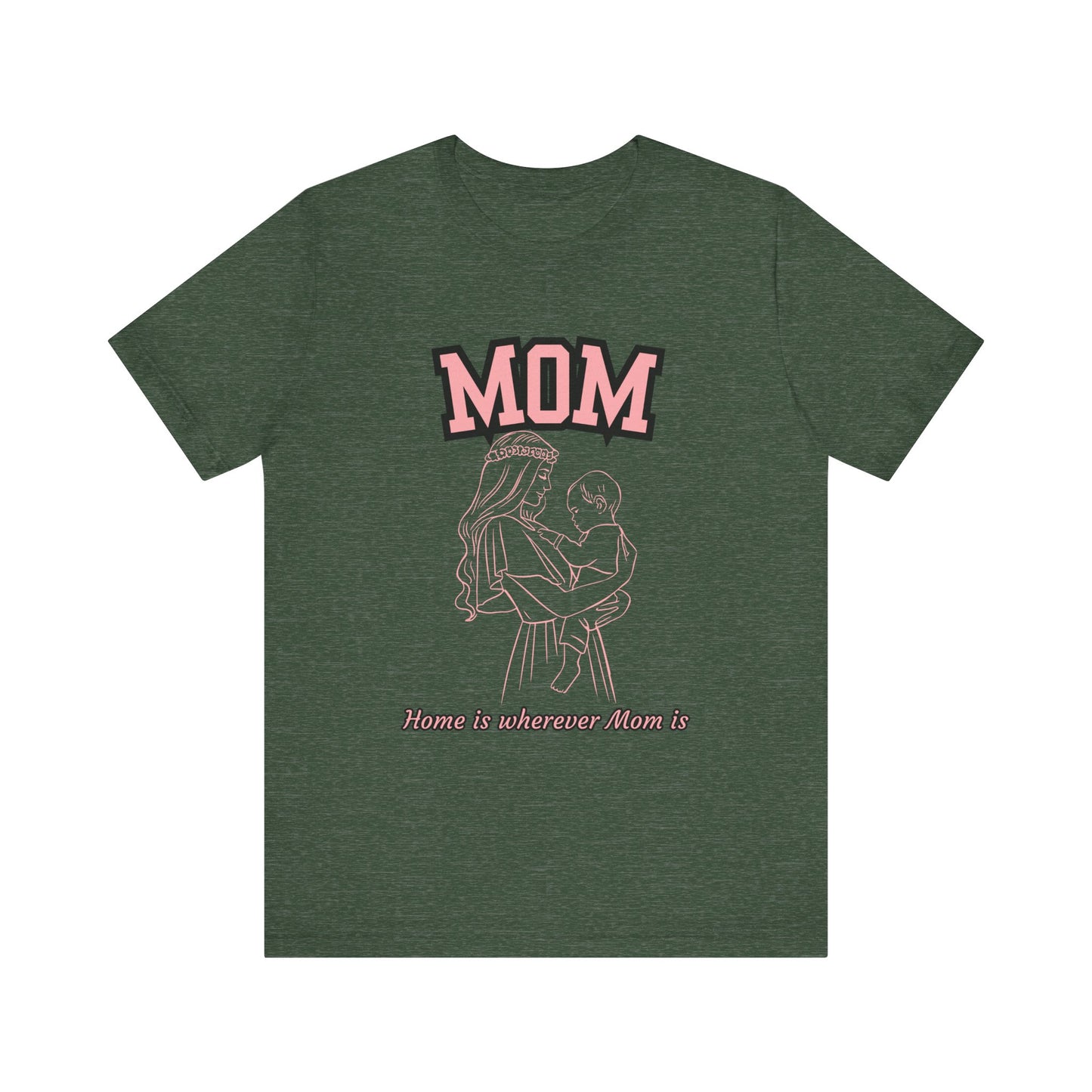 Mom Love Unisex Jersey Tee, Cute Gift for Mom, Mother’s Day Shirt, Casual Family Tee, Soft Cotton Top