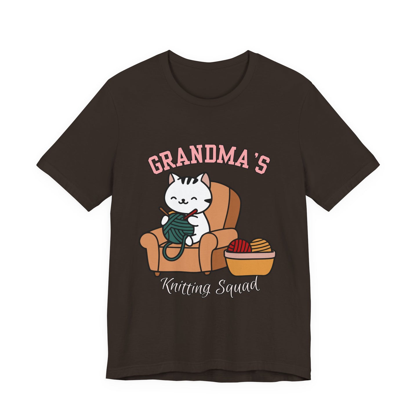 Grandma's Knitting Squad Tee - Comfy T-Shirt for Craft Lovers, Gift for Granny, Yarn Enthusiast, Knitting Club, Cozy Apparel