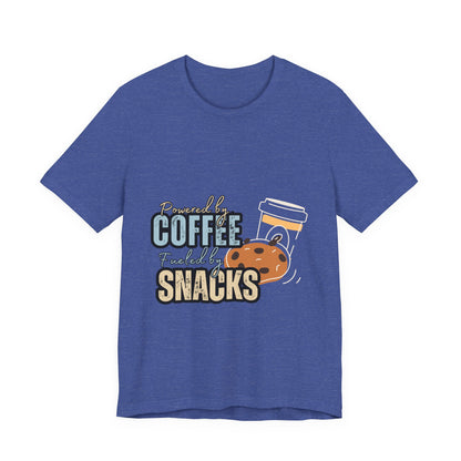 Coffee & Snacks Unisex Tee | Fun Graphic Shirt | Perfect for Coffee Lovers | Kitchen Gift | Foodie Apparel