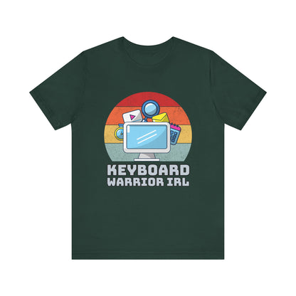Playful Keyboard Warrior Tee, Gamer Shirt, Geek Fashion, Cute Coding Gift, Unisex Casual Tee, Retro Gaming Apparel