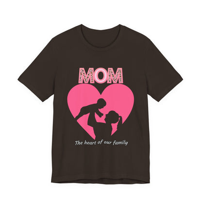 Mom Heart Unisex Tee | Gift for Mom, Mother's Day Shirt, Family Love T-Shirt, Heartwarming Apparel, Cute Mom Gift