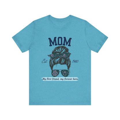 Mom Life Unisex Tee - Est. 1980, Gift for New Moms, Birthday Gift, Casual Wear, Mother's Day Shirt, Trendy Graphic T-Shirt