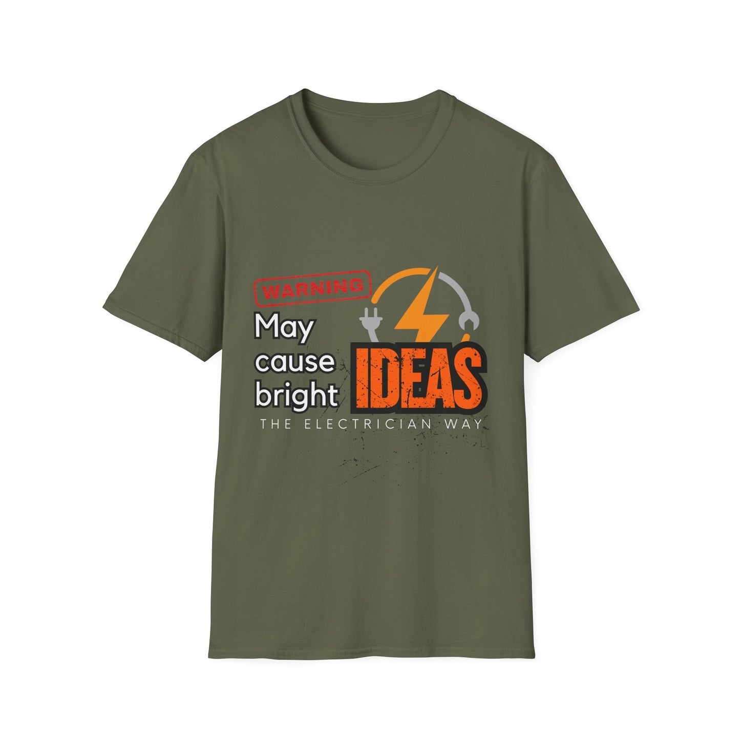 Electrian Warning T-Shirt - May Cause Bright Ideas, Funny Tee, Gift for Creatives, Unisex Apparel, Ideal for Birthdays