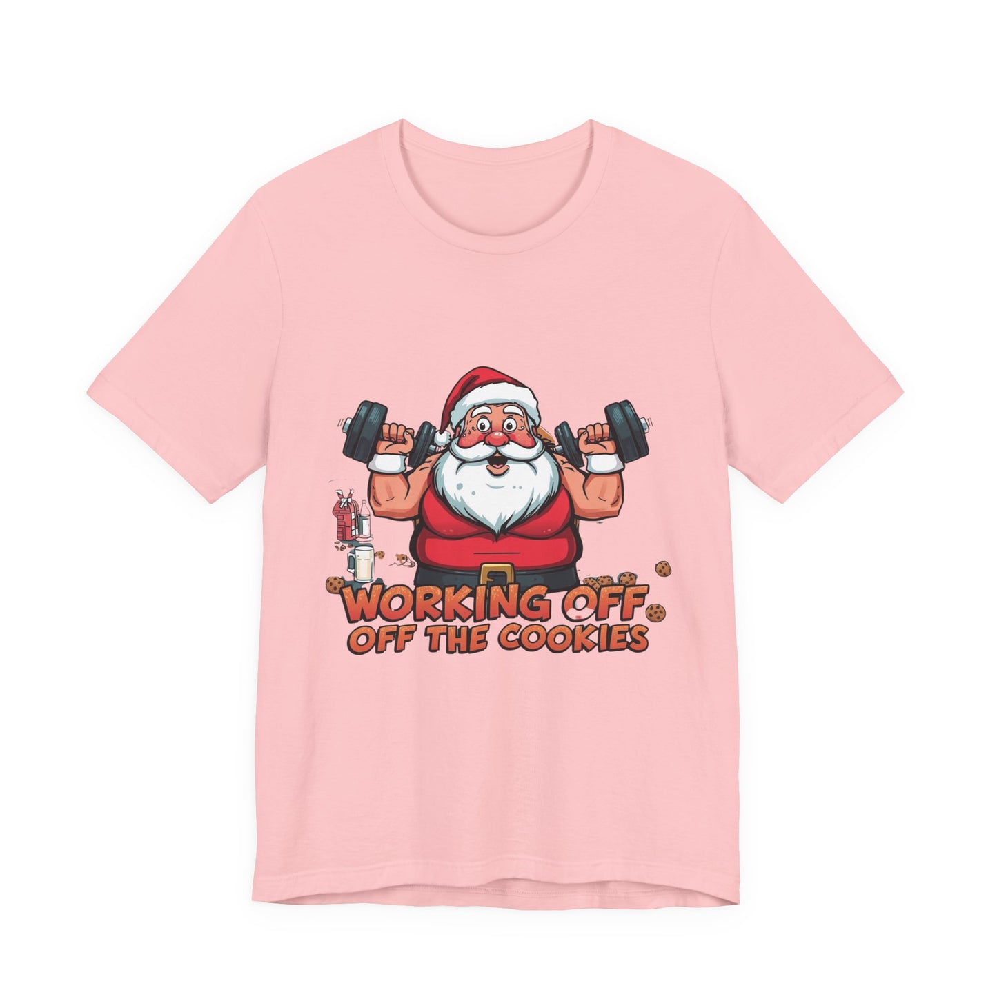 Unisex Tee Santa Funny Cookies Design T-Shirt