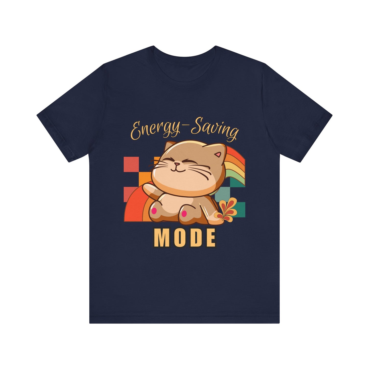 Energy Saving Mode, Snuggly Cat Mode Tee - Cute T-Shirt for Cat Lovers, Cozy Gift for Birthdays, Pet Lovers, Fun Fashion, Everyday Wear