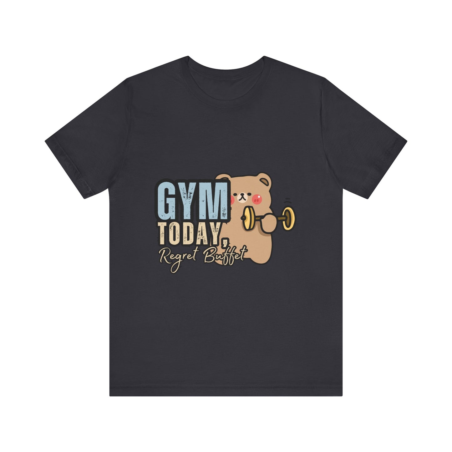 Adorable Gym Bear Unisex Tee - Perfect for Fitness Lovers, Cute Workout Shirt, Gift for Exercise Enthusiasts, Casual Wear, Fun Gym Apparel