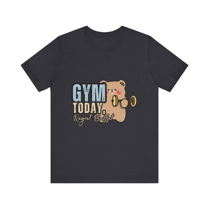 Adorable Gym Bear Unisex Tee - Perfect for Fitness Lovers, Cute Workout Shirt, Gift for Exercise Enthusiasts, Casual Wear, Fun Gym Apparel