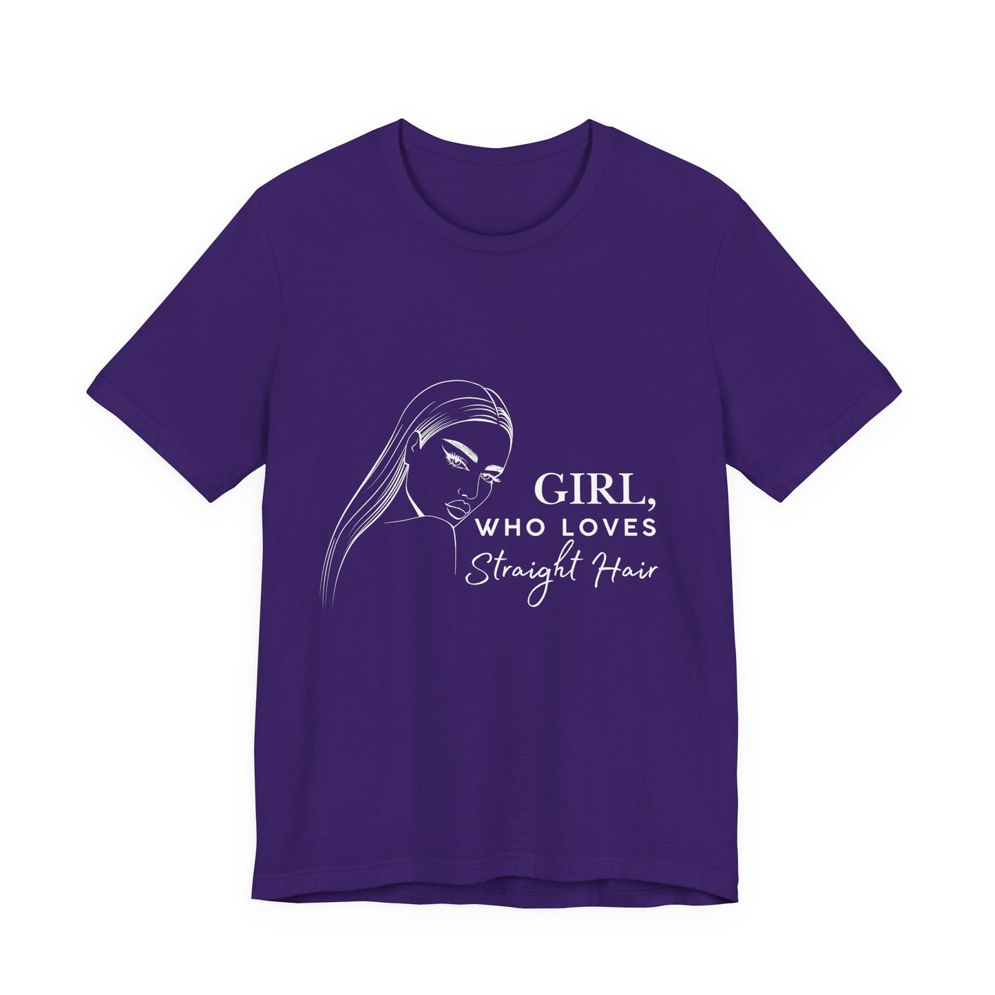 Girl Who Loves Straight Hair Tee, Unisex T-Shirt, Fashion Tee, Hair Lover Gift, Casual Outfit, Trendy Style