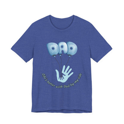 Dad Balloon Tee, Father’s Day Gift, Unisex T-Shirt, Birthday Present, Love for Dad, Family Celebration Apparel