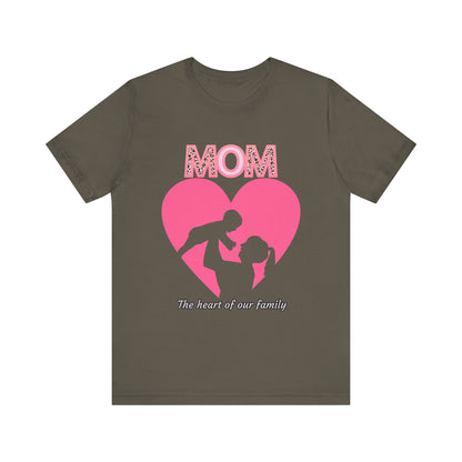 Mom Heart Unisex Tee | Gift for Mom, Mother's Day Shirt, Family Love T-Shirt, Heartwarming Apparel, Cute Mom Gift