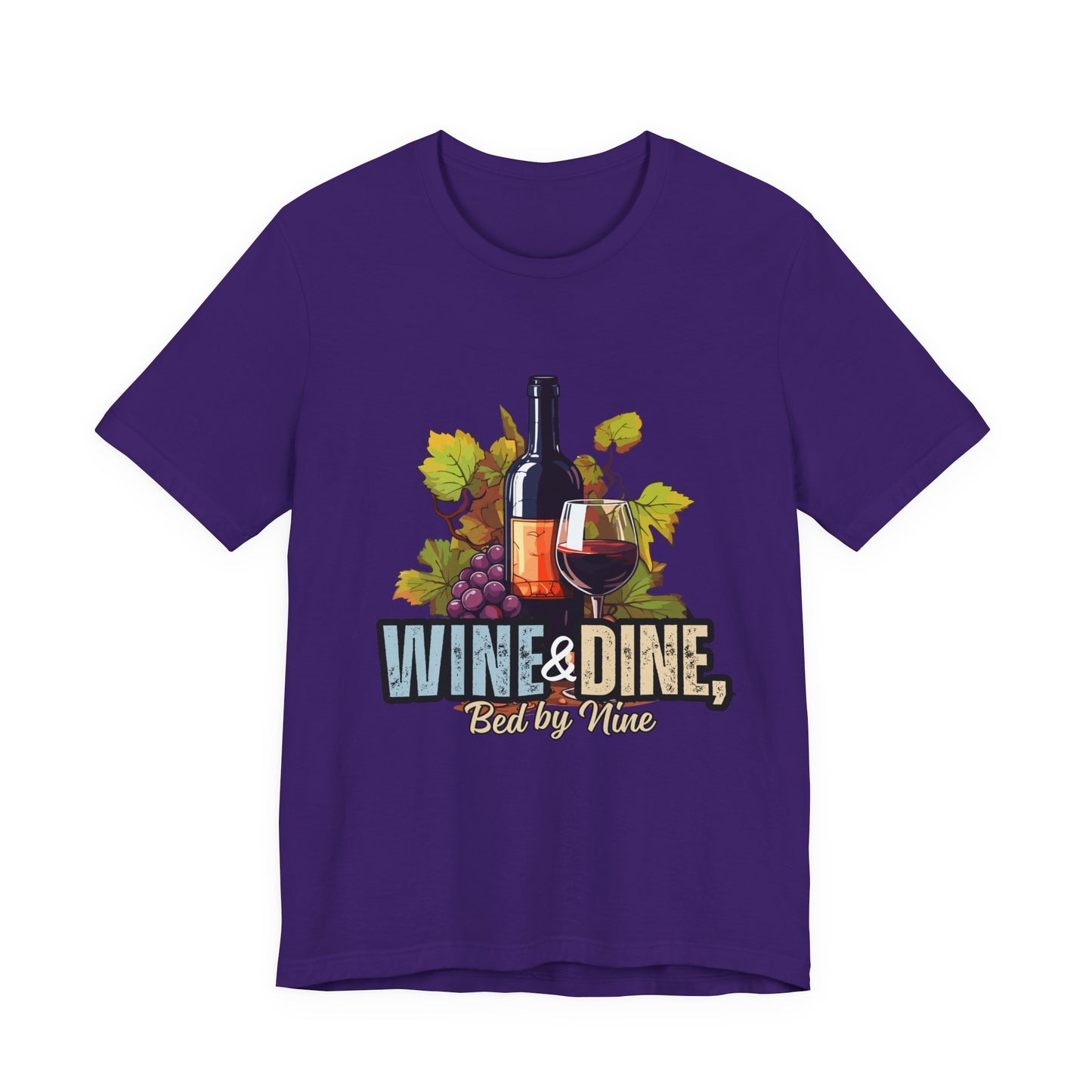 Wine & Dine Short Sleeve Tee | Perfect for Food Lovers, Wine Enthusiasts, Casual Gatherings, Gifts, Unisex Apparel