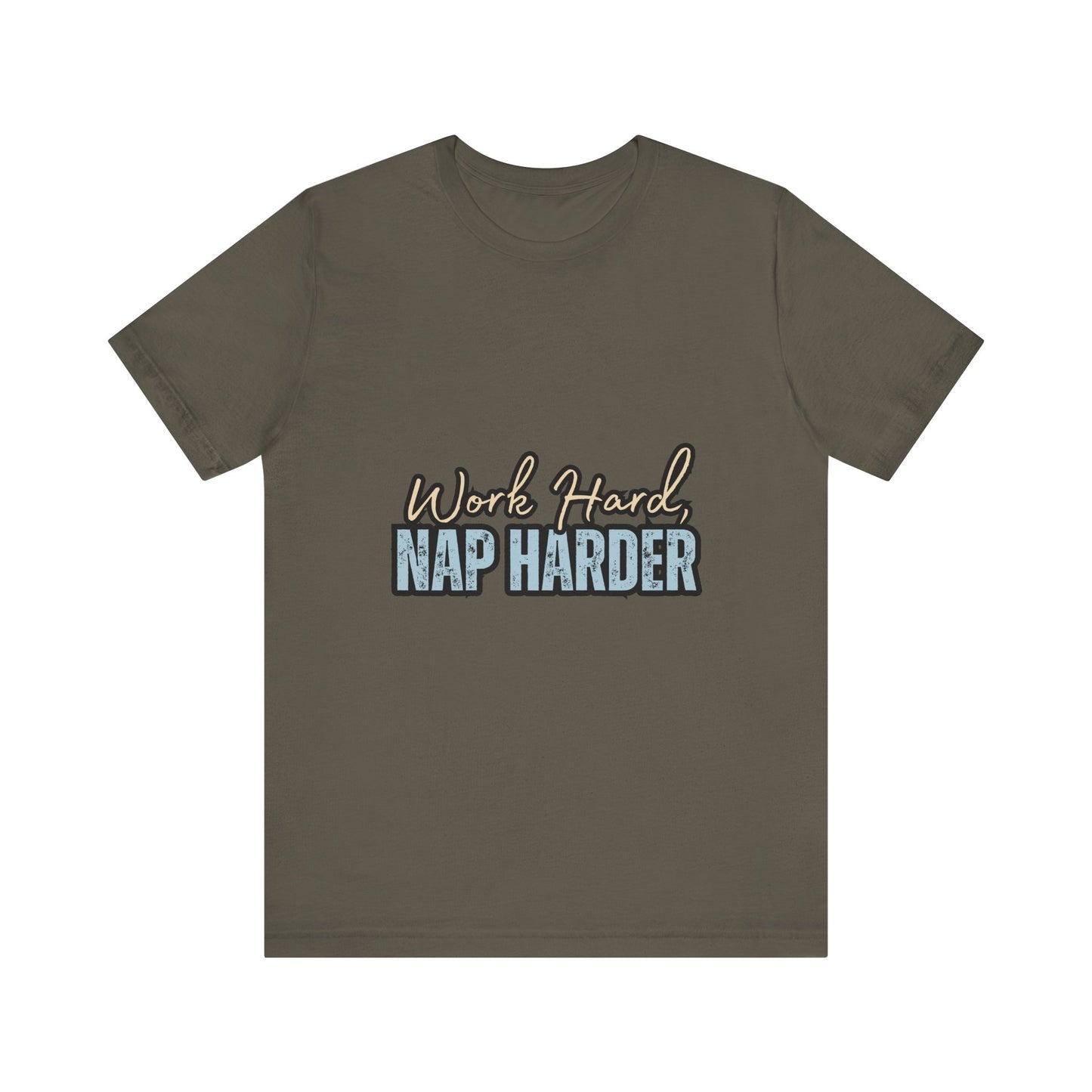 Work Hard, Nap Harder Unisex Jersey Short Sleeve Tee, Funny T-Shirt, Gift for Nappers, Casual Wear, Relaxation Shirt, Birthday Gift, [...]