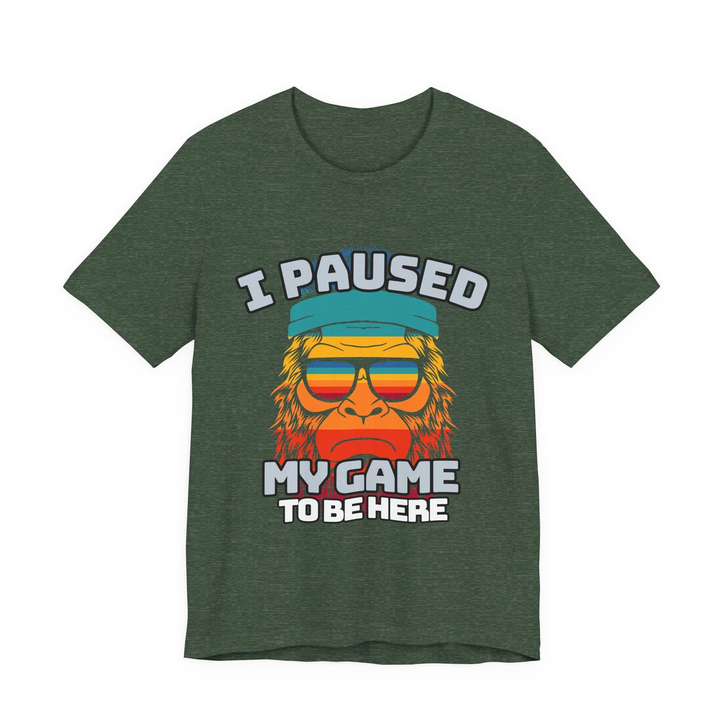 Funny Gamer Tee - I Paused My Game To Be Here, Gaming Shirt, Unisex T-Shirt, Gift for Gamers, Casual Summer Wear, Vintage Gaming Apparel