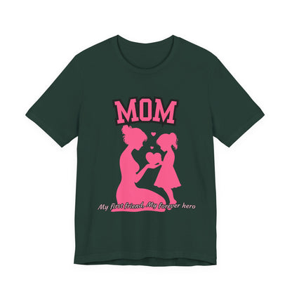 Mom and Daughter Love Tee | Unisex Jersey T-shirt for Mother's Day, Birthday Gift, Family Outing, Casual Wear, Heartwarming Gift