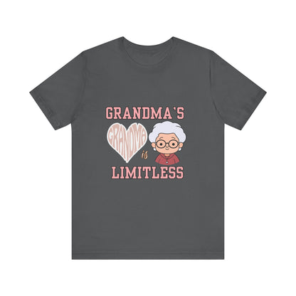 Grandma's Limitless Love Unisex Tee, Cute Grandmother Gift, Family Reunion Shirt, Mother's Day Tee, Comfortable Everyday Wear, [...]