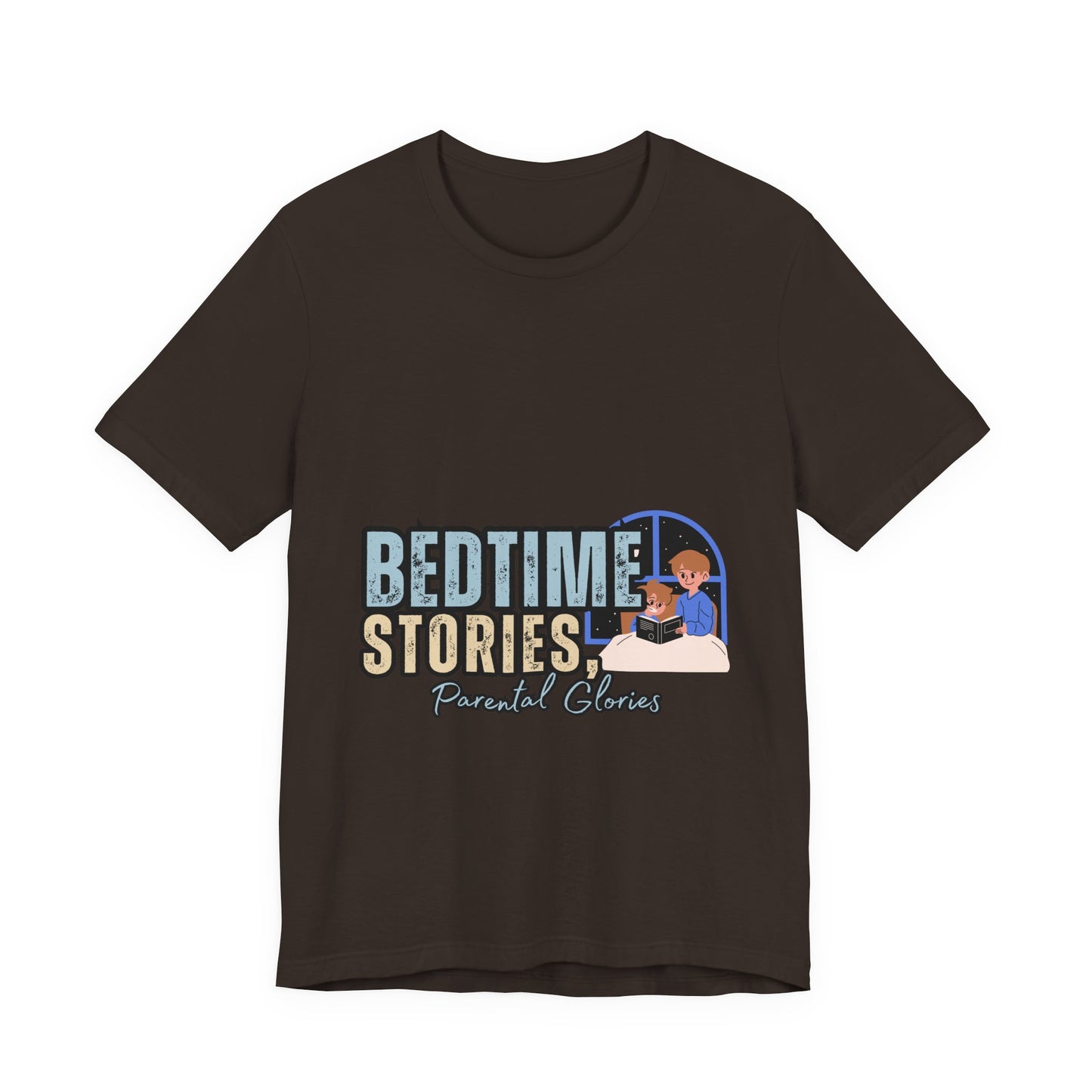 Bedtime Stories Unisex Tee, Cozy Sleep Shirt, Gift for Parents, Family Storytime T-shirt, Book Lovers Apparel