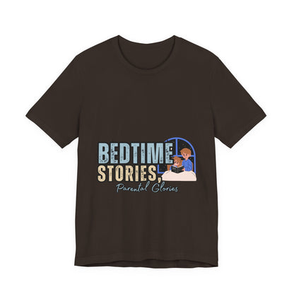 Bedtime Stories Unisex Tee, Cozy Sleep Shirt, Gift for Parents, Family Storytime T-shirt, Book Lovers Apparel