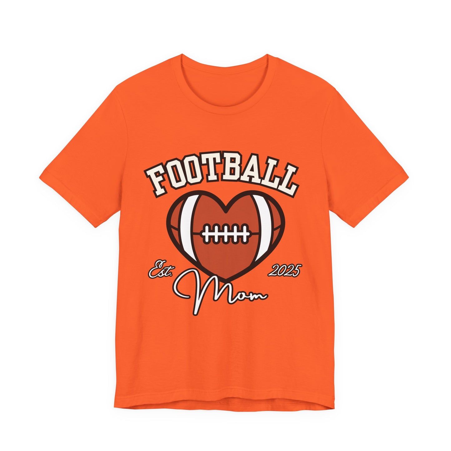 Football Heart Mom Tee, Gift for Sports Moms, Unisex Football Shirt, Casual Daywear, Game Day Outfit, Football Fan Gift